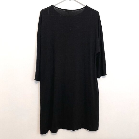 WILFRED FREE ARITZIA Cober T-Shirt Dress Black Knit Relaxed Fit Mini Shift Dress - Picture 13 of 16